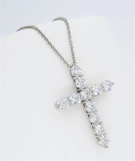 replica tiffany cross necklace|cross necklace with one diamond.